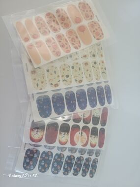 Halloween Nail Wrap Stickers - Assorted Colors Set Of 5